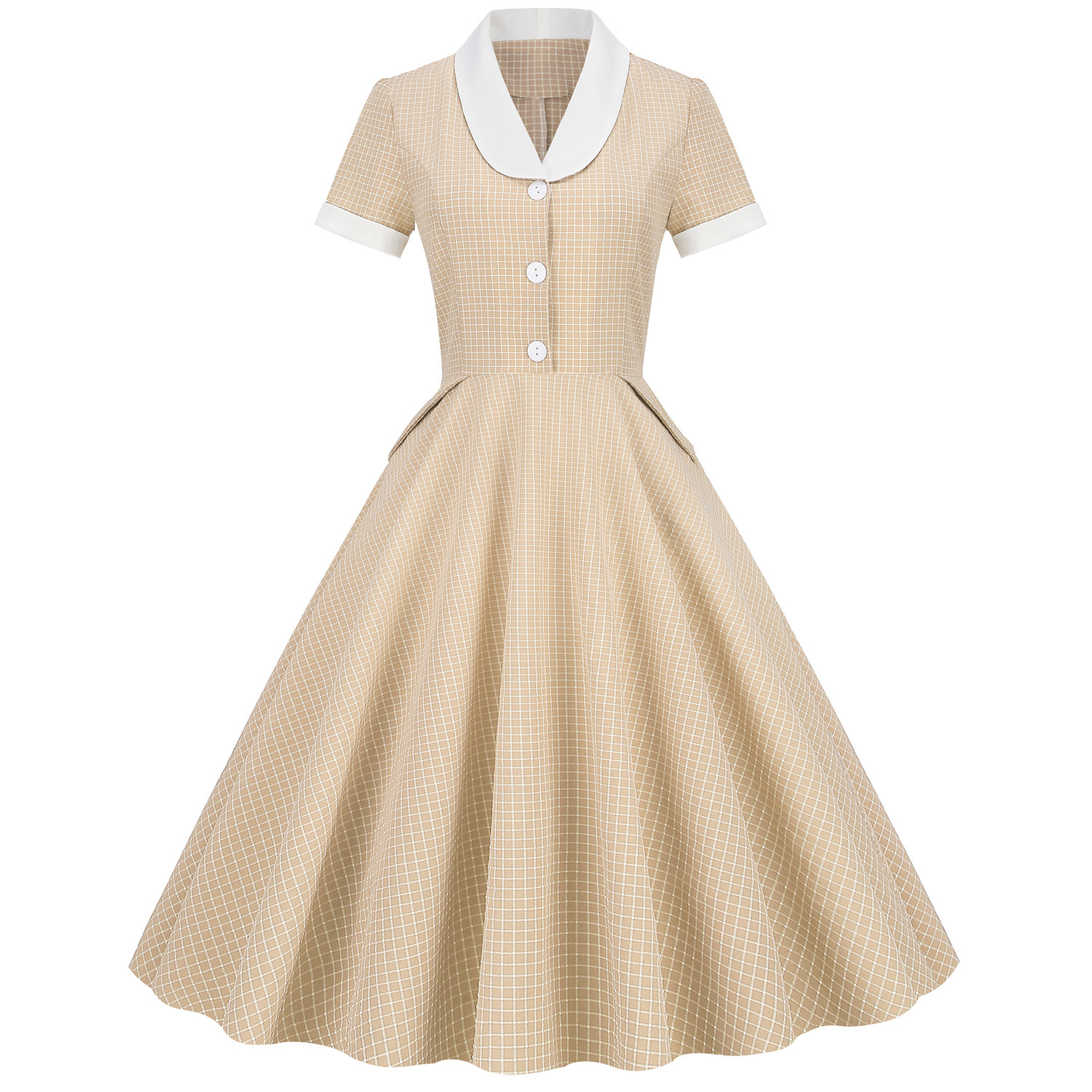 1950s Cape Collar Vintage  Dresses Retro Rockabilly  Cocktail Party Dress